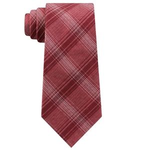 Van Heusen Patterned Tie - Red Chrome Plaid